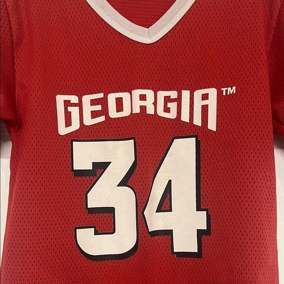 Kids Red Georgia Sports Jersey - Picture 5 of 6